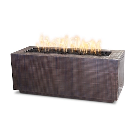 The Outdoor Plus 84 Rectangular Pismo Fire Pit - Copper - Match Lit - Liquid Propane OPT-CPRT8424-LP